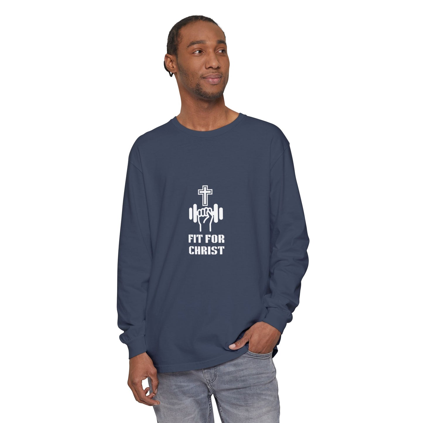 FIT FOR CHRIST Unisex Garment-dyed Long Sleeve T-Shirt