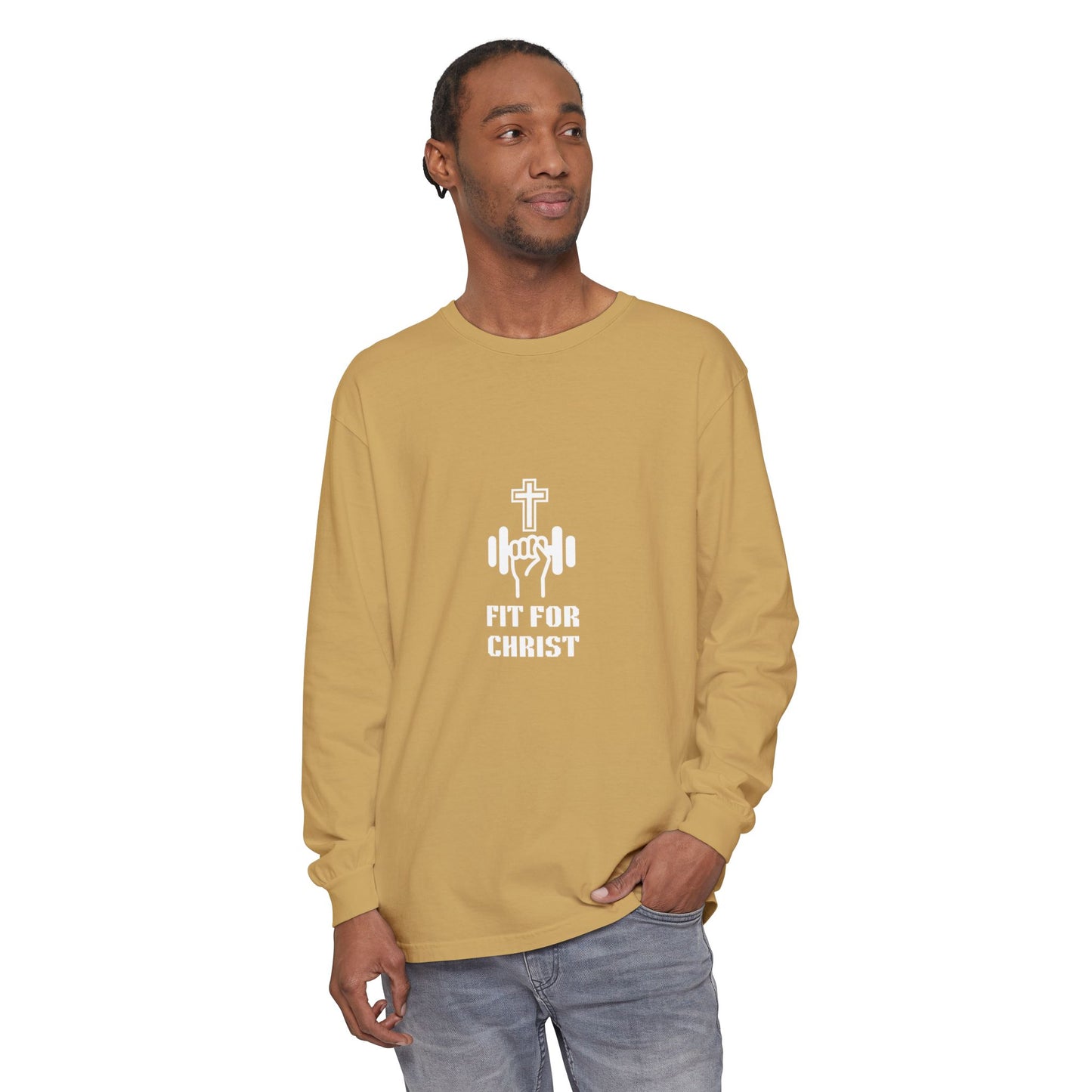 FIT FOR CHRIST Unisex Garment-dyed Long Sleeve T-Shirt