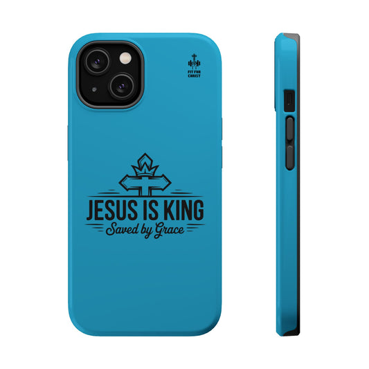 Magnetic Tough Phone Case: Jesus is King, Christian Cell Phone Cover, Gift for Believers, Durable Case for Daily Use, Faith Accessories
