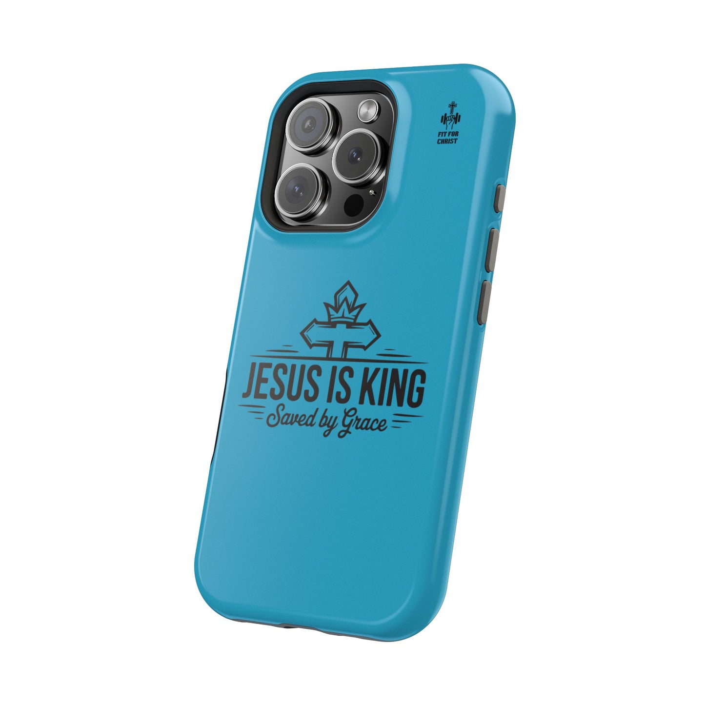 Magnetic Tough Phone Case: Jesus is King, Christian Cell Phone Cover, Gift for Believers, Durable Case for Daily Use, Faith Accessories