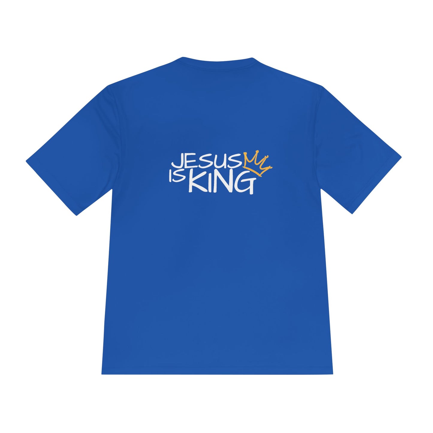 Jesus is King with a crown Unisex Moisture Wicking Tee