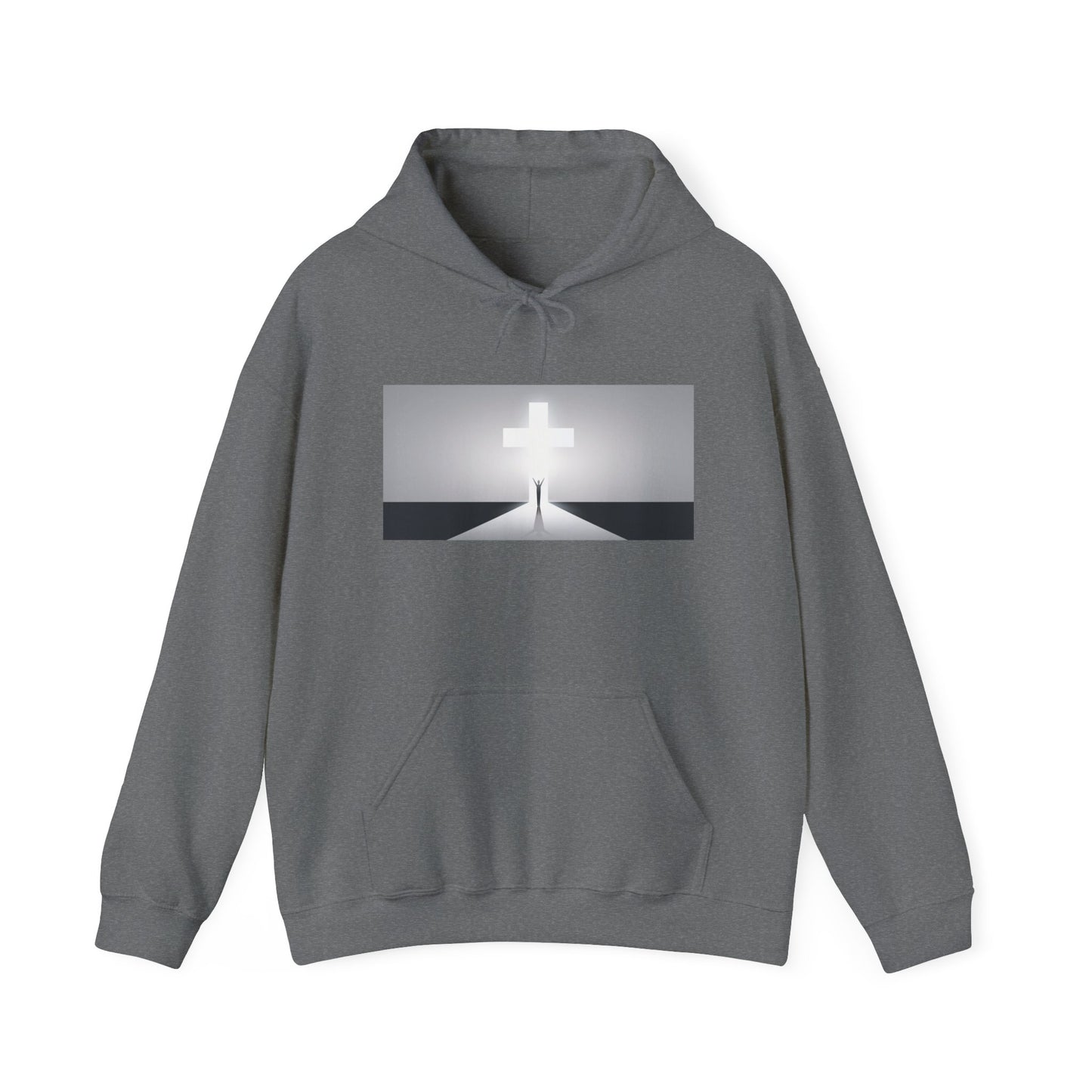 Walk towards the Cross Unisex Heavy Blend™ Hooded Sweatshirt