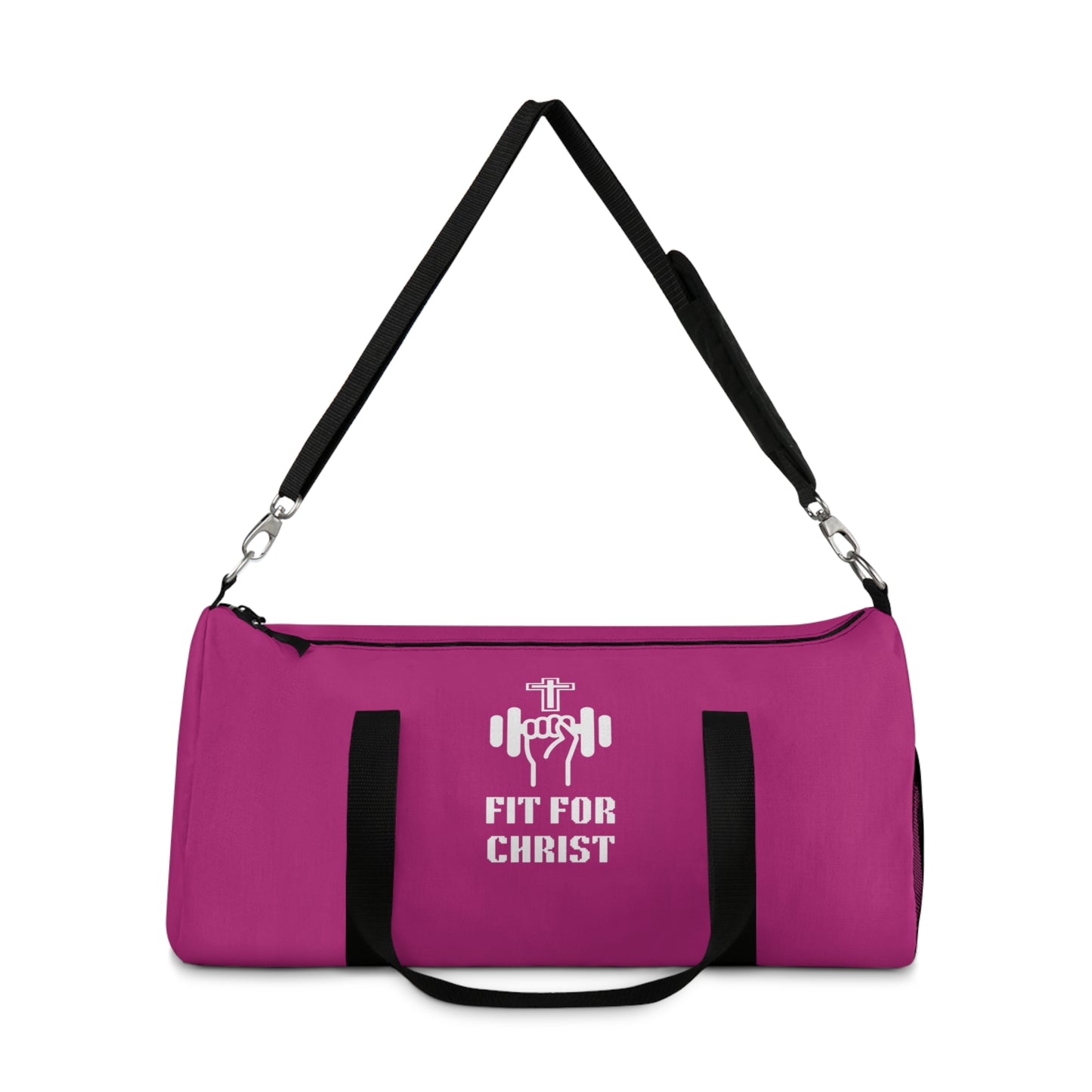 Pink Fit for Christ Fitness Duffel Bag - Fit for Christ, Gym Bag, Workout Tote, Faith-Based Travel Bag, Christian Sport Equipment