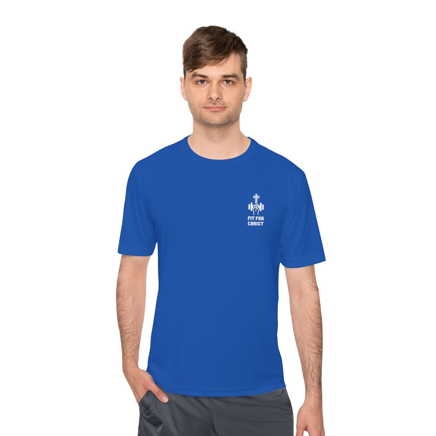 Jesus is King with a crown Unisex Moisture Wicking Tee