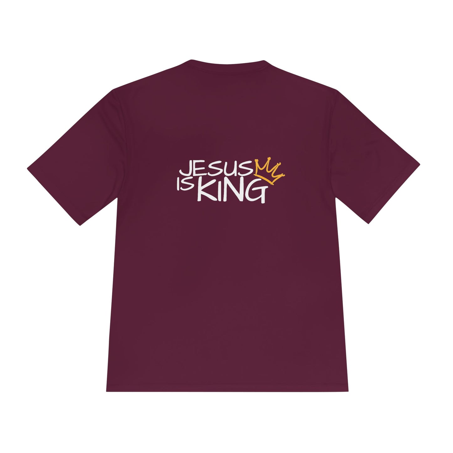 Jesus is King with a crown Unisex Moisture Wicking Tee