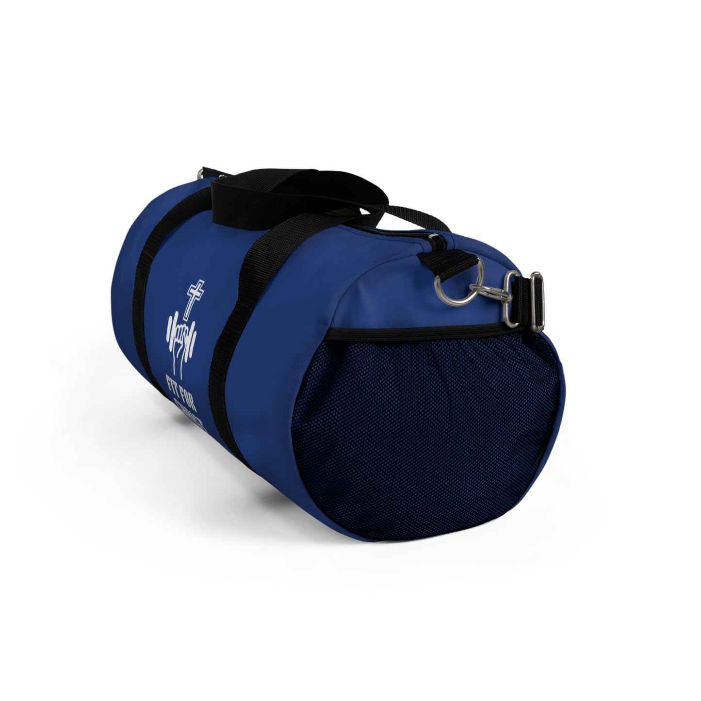 Blue Fit for Christ Fitness Duffel Bag | Gym Bag for Workout, Travel, Sports, Prayer, Faith