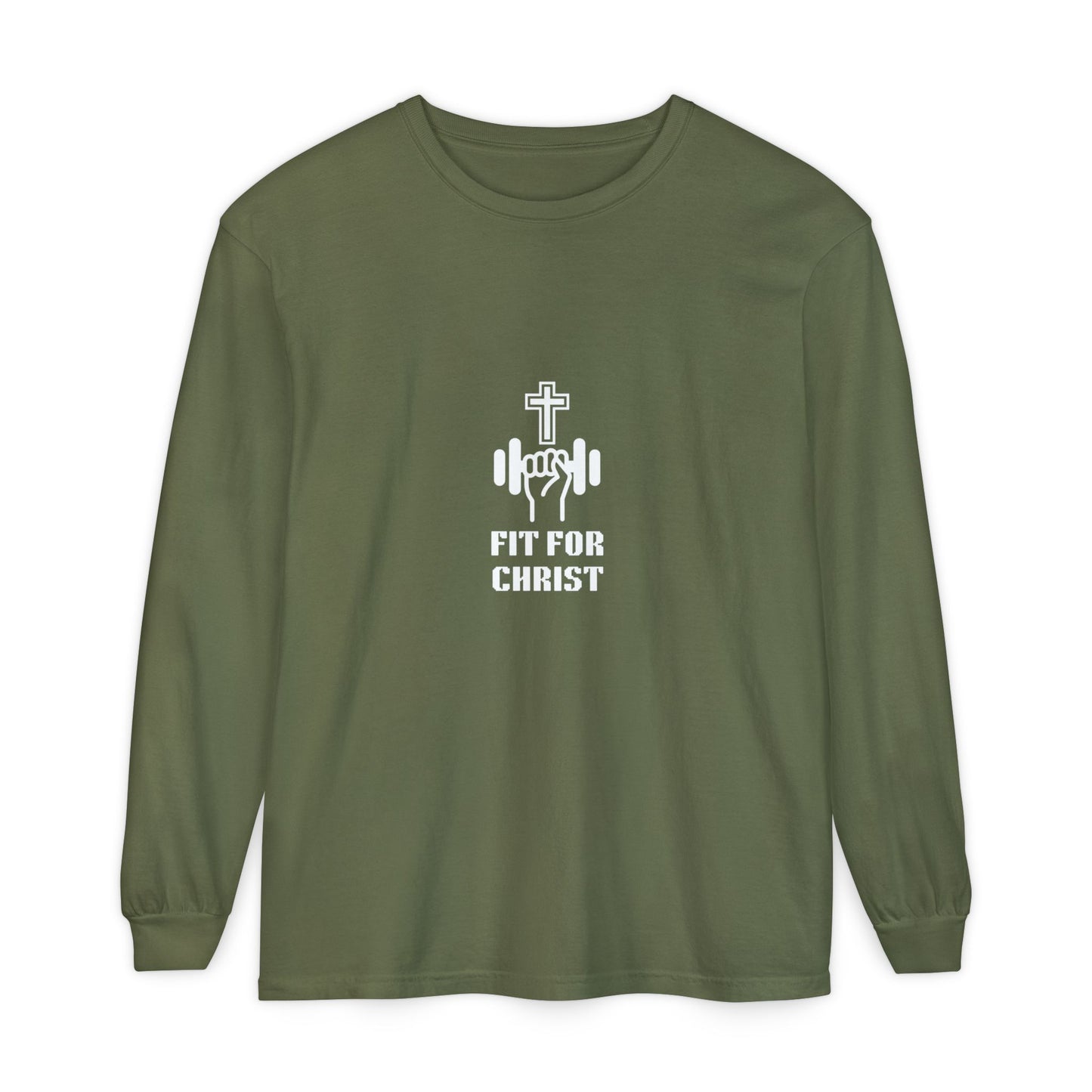 FIT FOR CHRIST Unisex Garment-dyed Long Sleeve T-Shirt