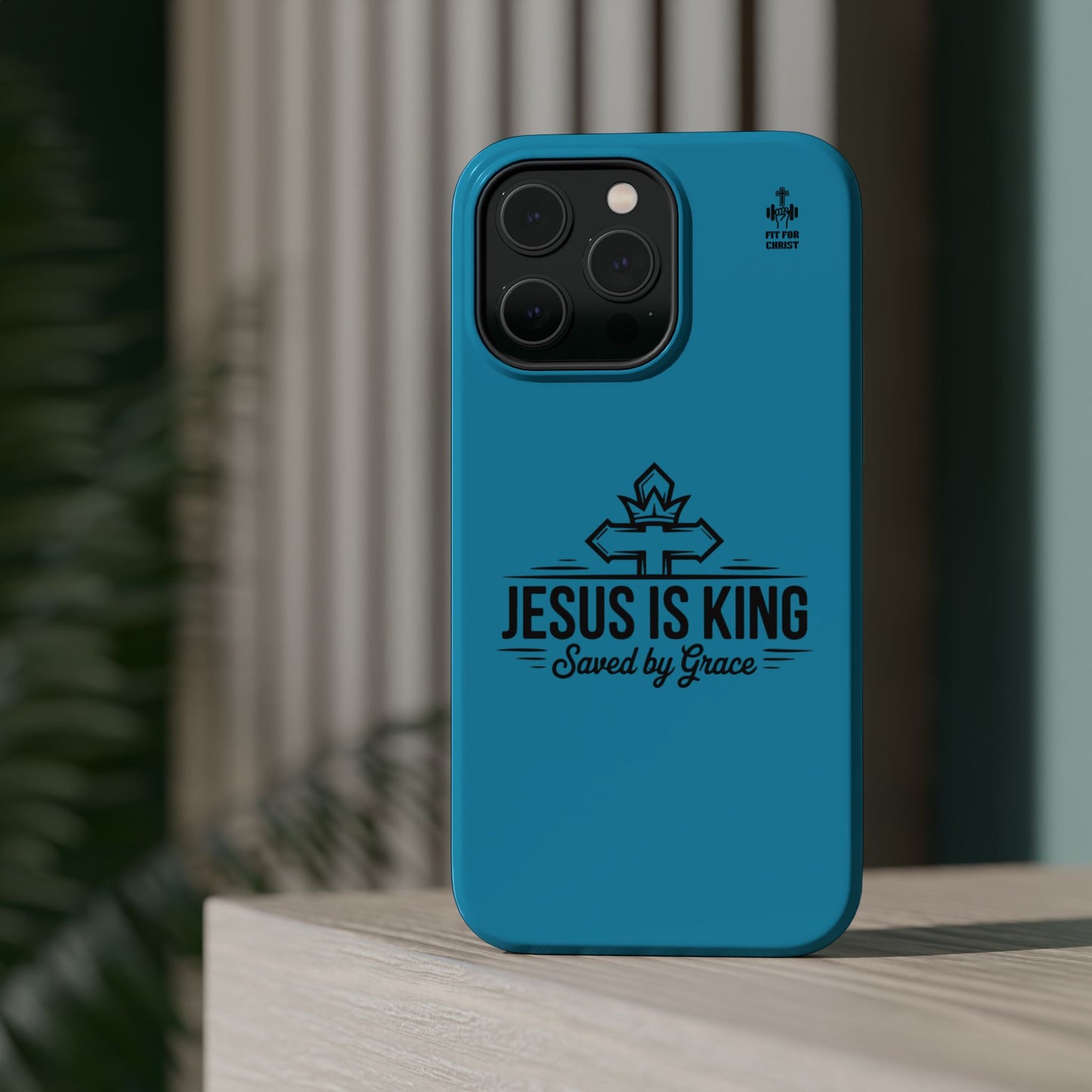 Magnetic Tough Phone Case: Jesus is King, Christian Cell Phone Cover, Gift for Believers, Durable Case for Daily Use, Faith Accessories