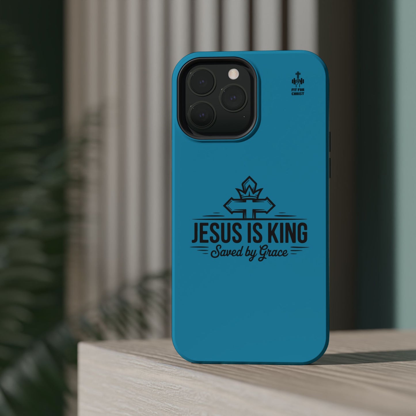 Magnetic Tough Phone Case: Jesus is King, Christian Cell Phone Cover, Gift for Believers, Durable Case for Daily Use, Faith Accessories