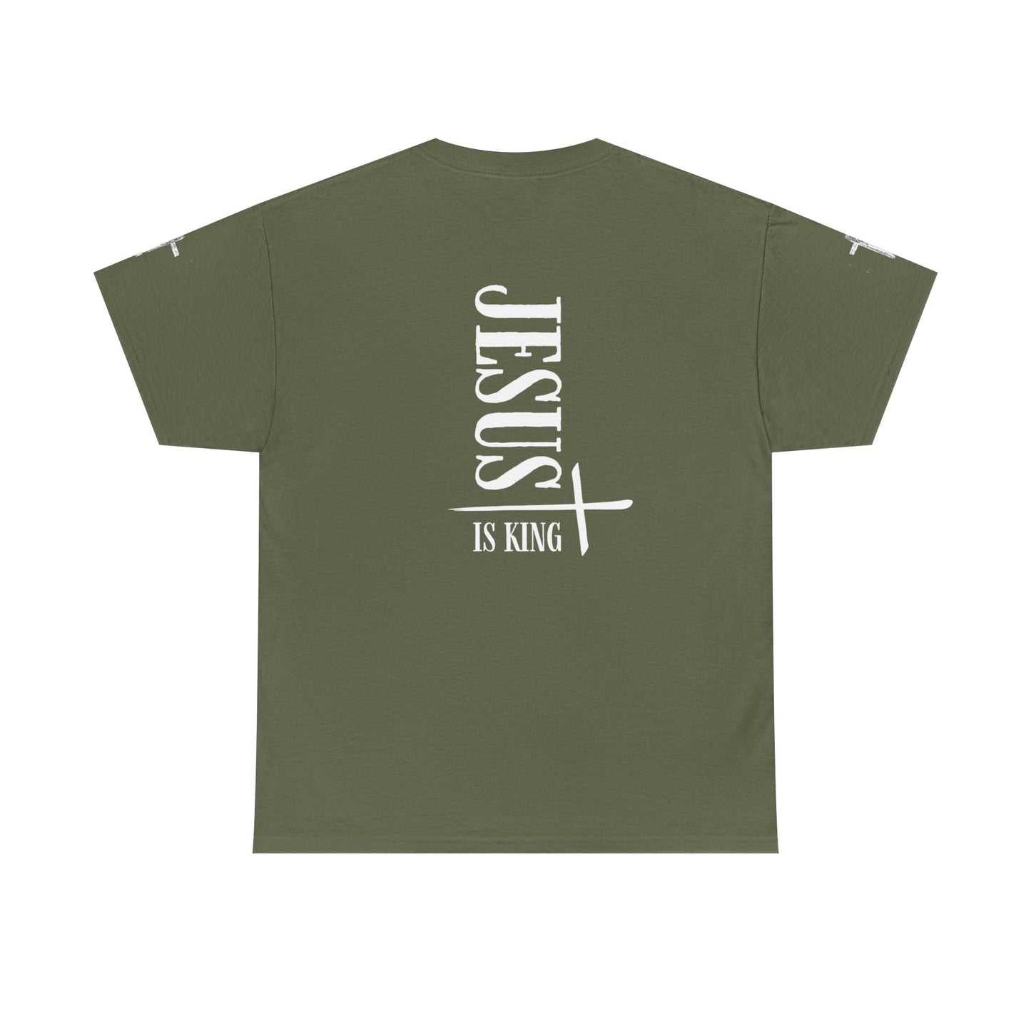 Jesus is King Casual Graphic Tee, Unisex Heavy Cotton Tee for Everyday Wear, Gifts for Him or Her, Birthday Celebration, Summer Vibes, Trending Apparel