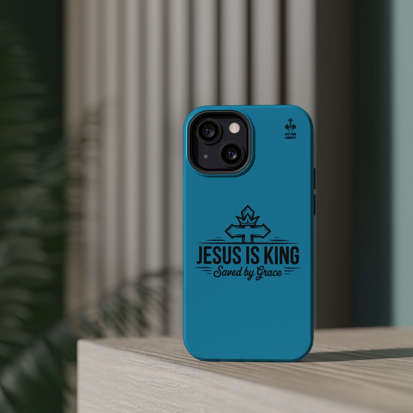 Magnetic Tough Phone Case: Jesus is King, Christian Cell Phone Cover, Gift for Believers, Durable Case for Daily Use, Faith Accessories