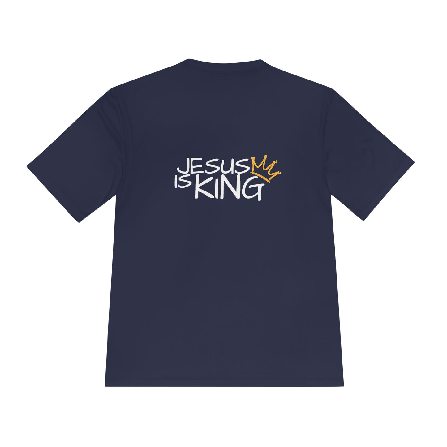 Jesus is King with a crown Unisex Moisture Wicking Tee