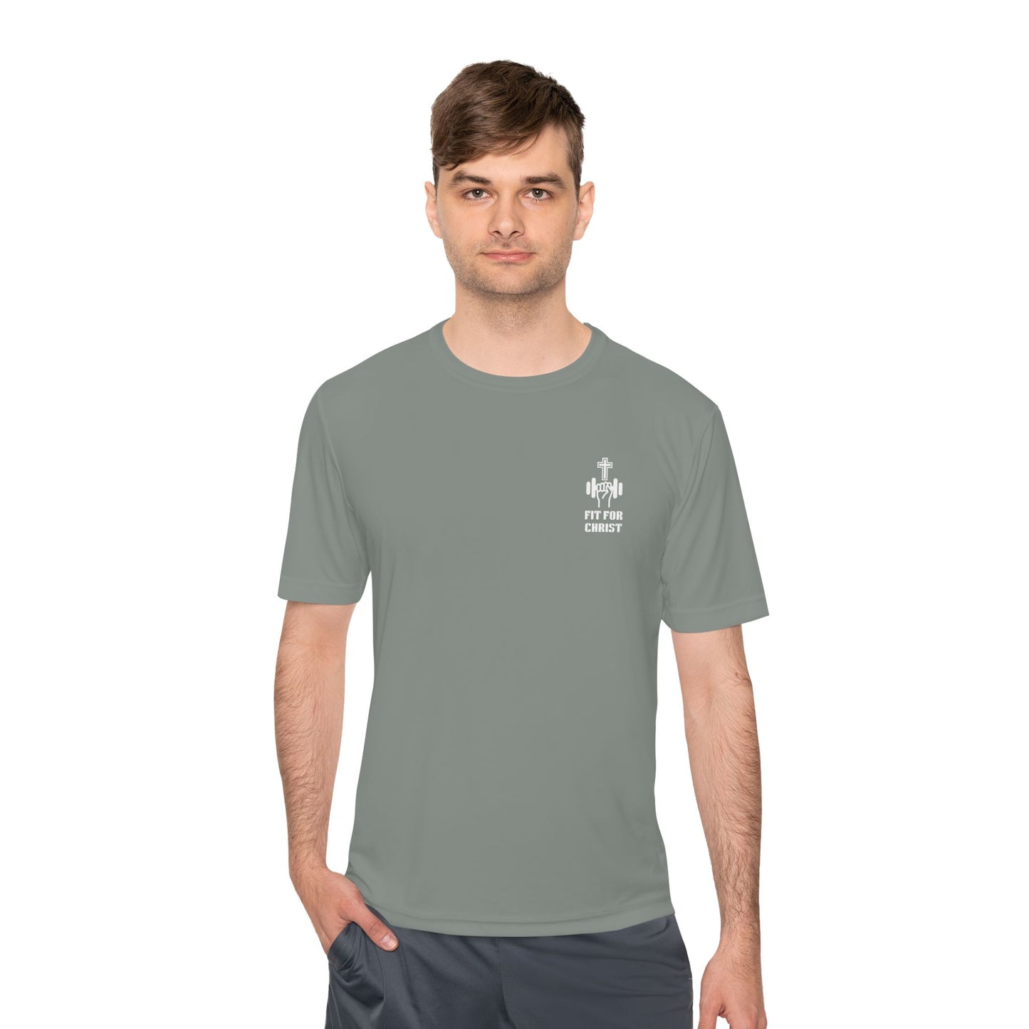 Jesus is King with a crown Unisex Moisture Wicking Tee