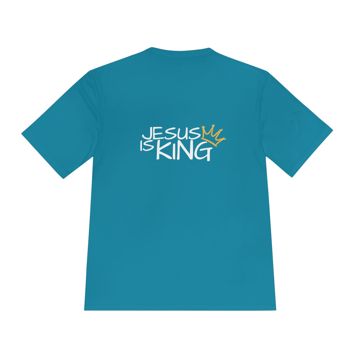 Jesus is King with a crown Unisex Moisture Wicking Tee