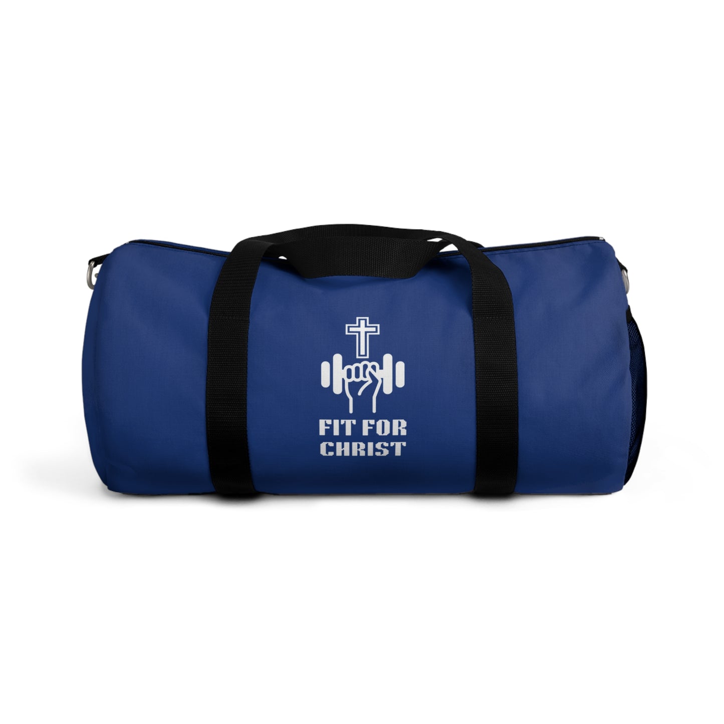 Blue Fit for Christ Fitness Duffel Bag | Gym Bag for Workout, Travel, Sports, Prayer, Faith