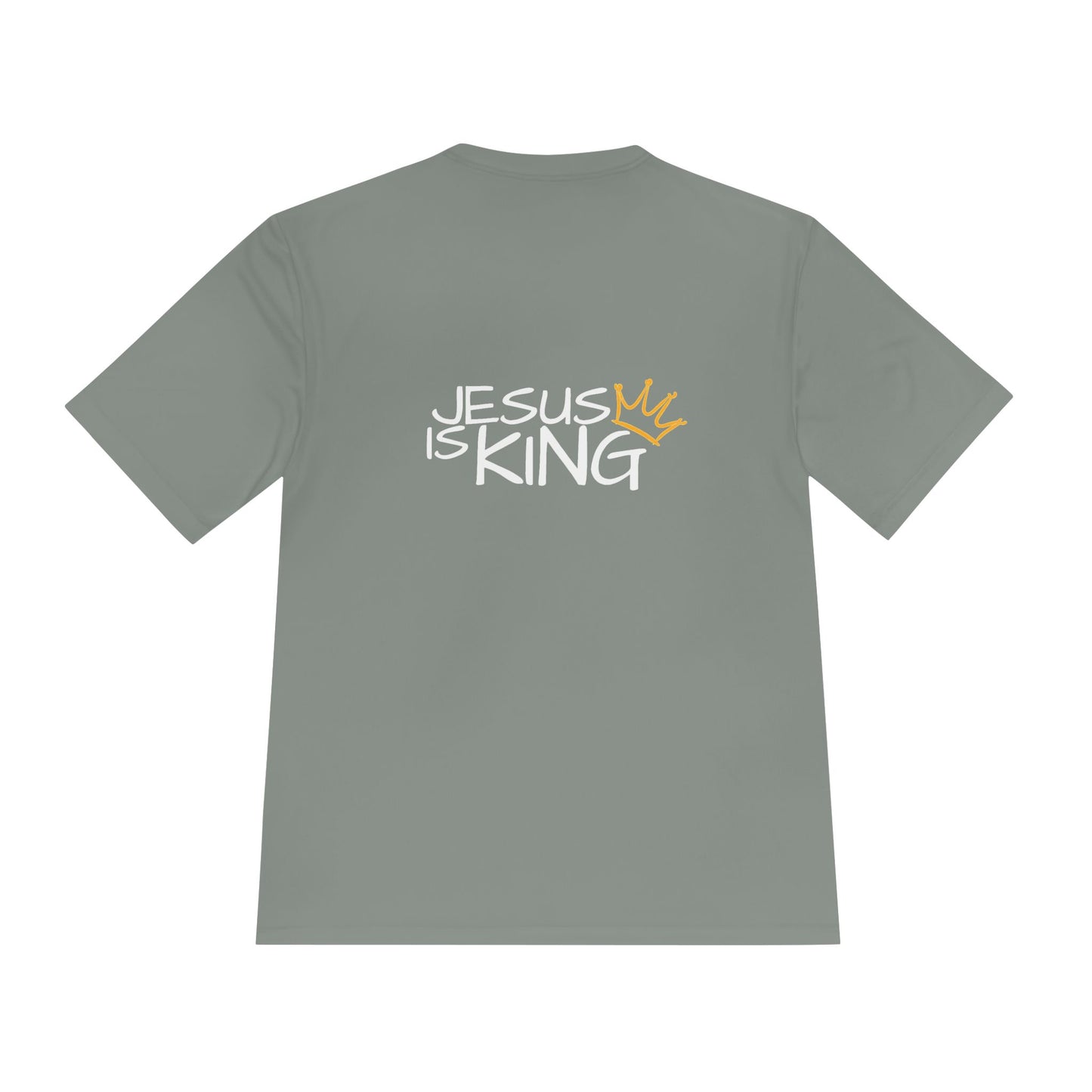 Jesus is King with a crown Unisex Moisture Wicking Tee
