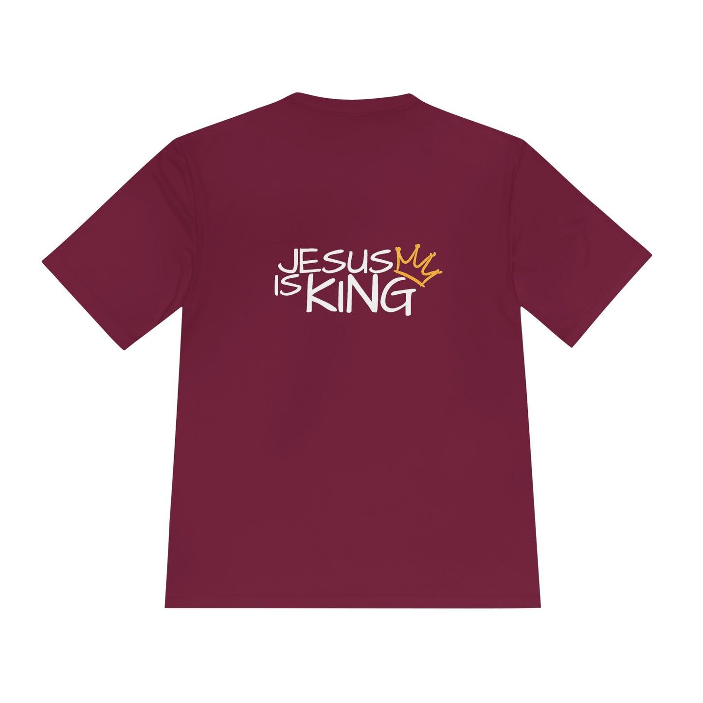Jesus is King with a crown Unisex Moisture Wicking Tee