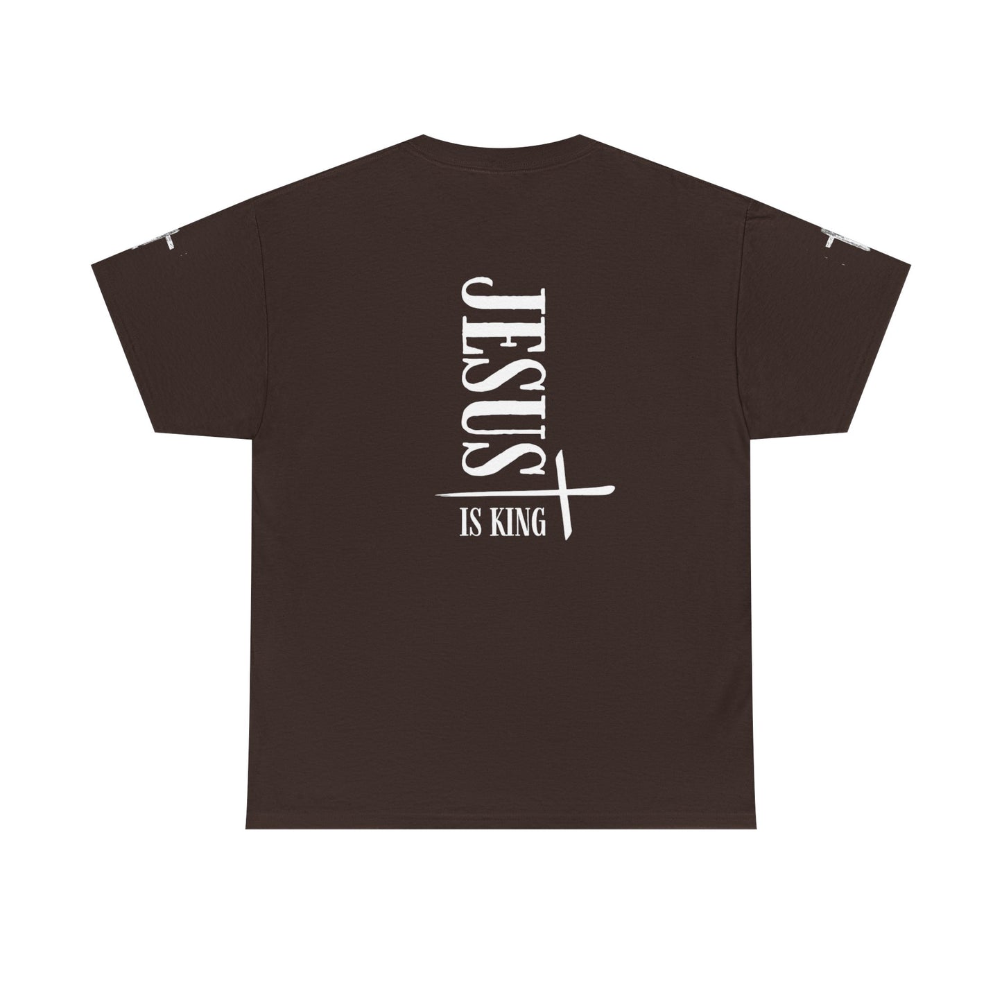 Jesus is King Casual Graphic Tee, Unisex Heavy Cotton Tee for Everyday Wear, Gifts for Him or Her, Birthday Celebration, Summer Vibes, Trending Apparel