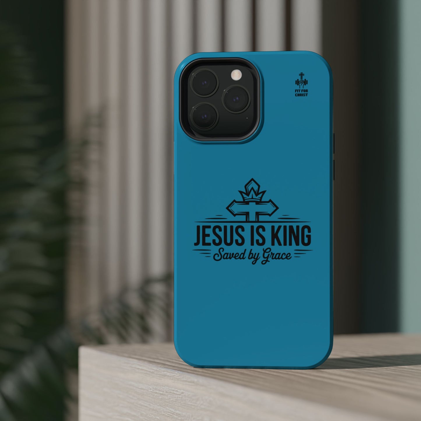 Magnetic Tough Phone Case: Jesus is King, Christian Cell Phone Cover, Gift for Believers, Durable Case for Daily Use, Faith Accessories